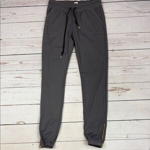 ZYIA Gray Joggers with Elastic Cuffs and Drawstring Waistband